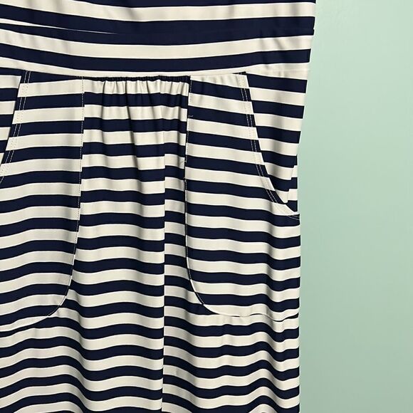 Jude Connally Navy White Stripe Dress - Picture 3 of 8